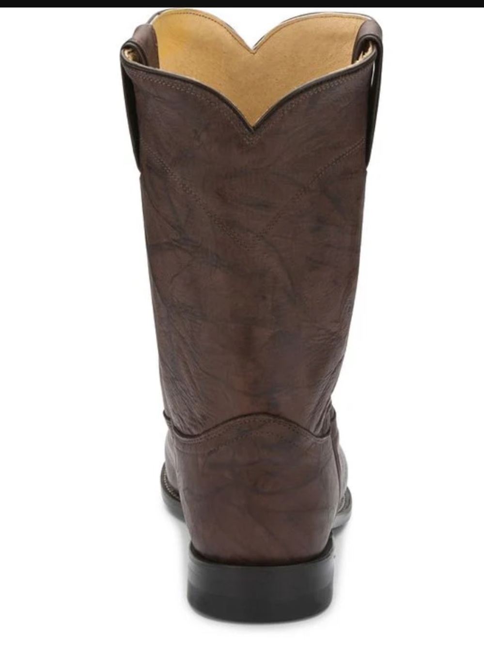 Justin Boots Classic Roper Jackson 3162 Dark Brown Mens Size 8.5 D Western Rodeo - Picture 5 of 16